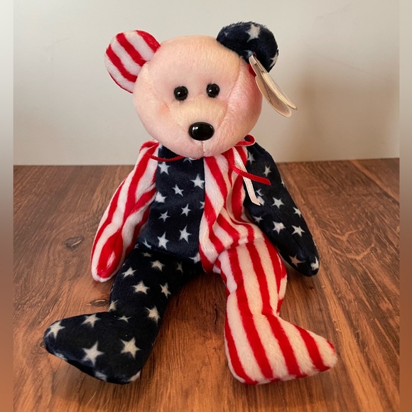 3 FOR $25: Authentic TY Beanie Babies Spangle the Bear, 1999. NWT - Picture 1 of 4